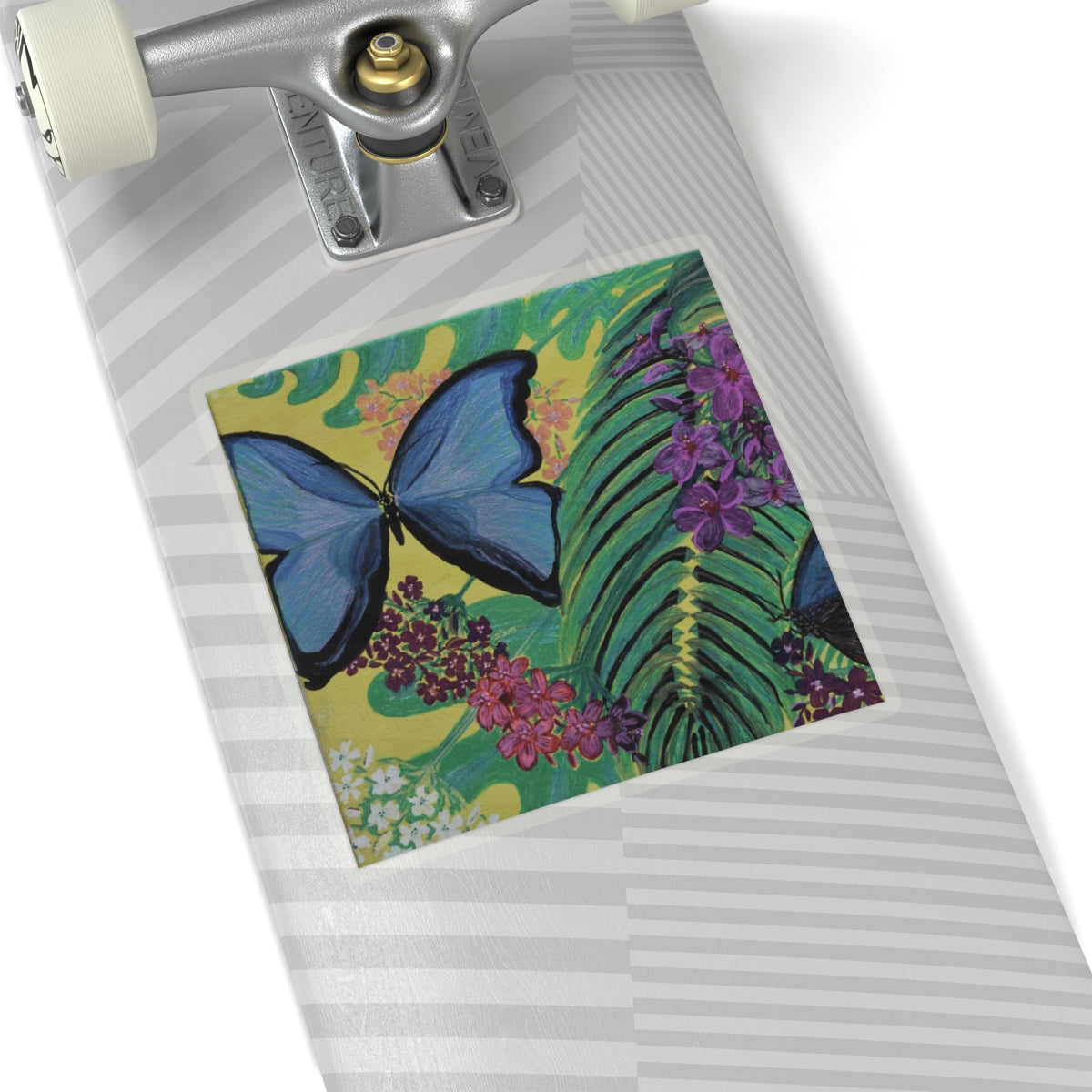 Tropical Butterfly and Fauna Sticker