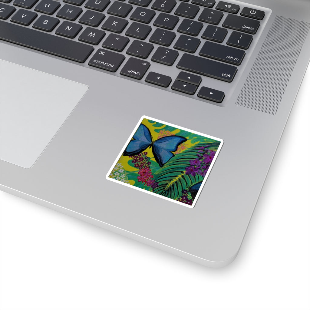 Tropical Butterfly and Fauna Sticker