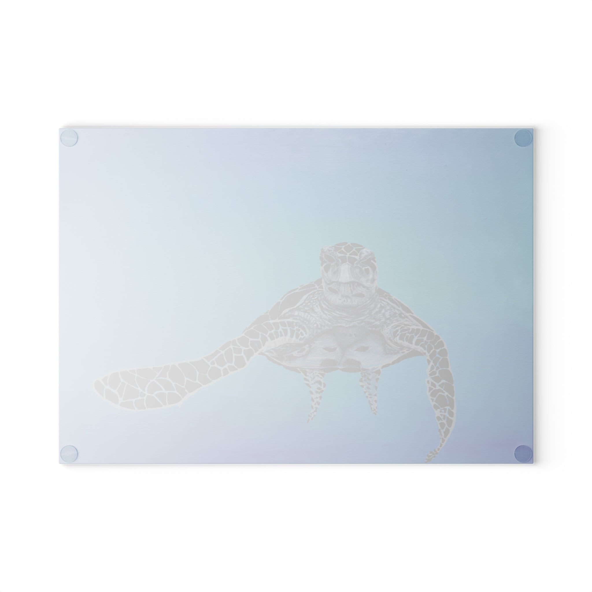 Sea Turtle Glass Cutting Board - Ocean Inspired Kitchen Decor