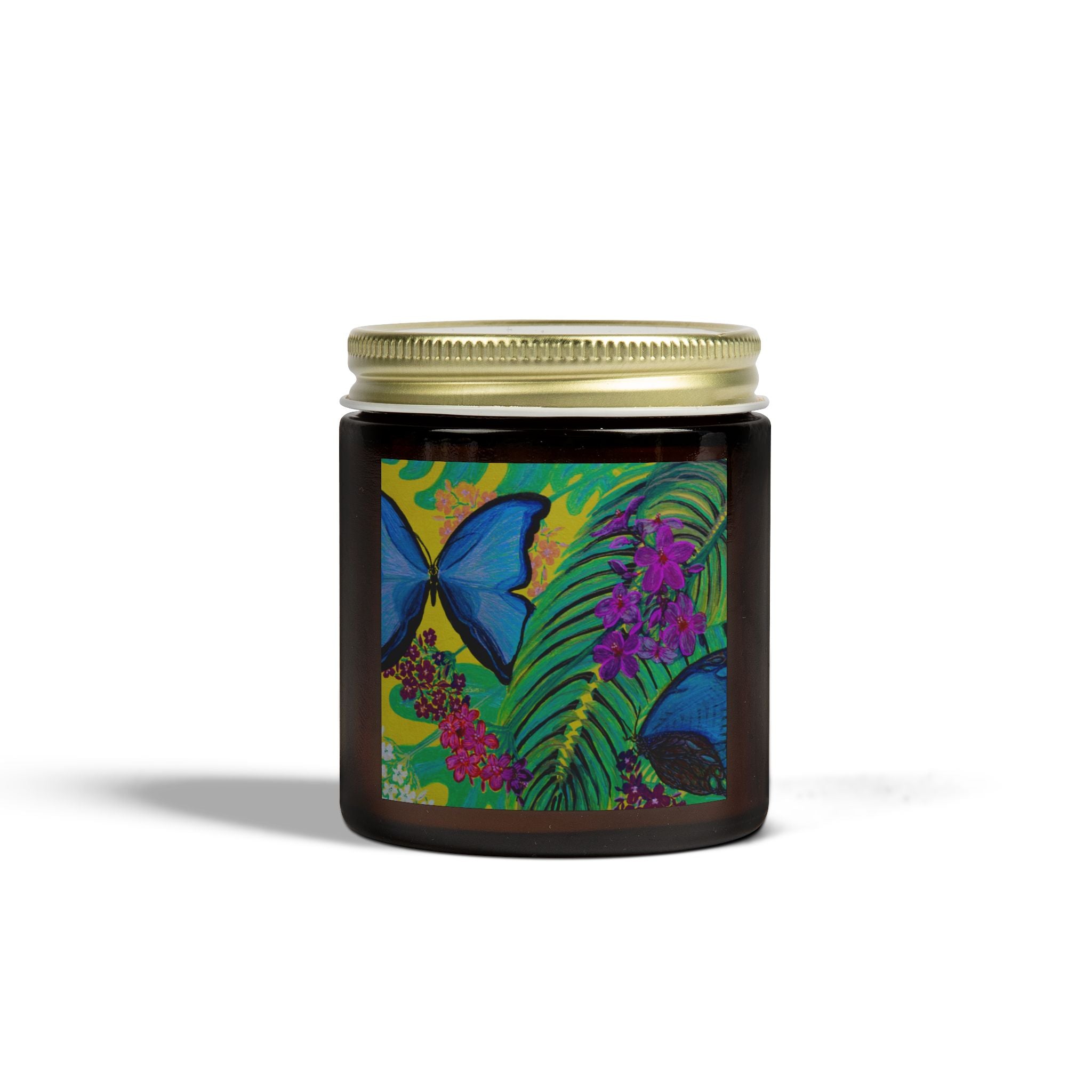 Tropical Butterfly Scented Candle - Coconut Apricot Wax (4oz & 9oz)