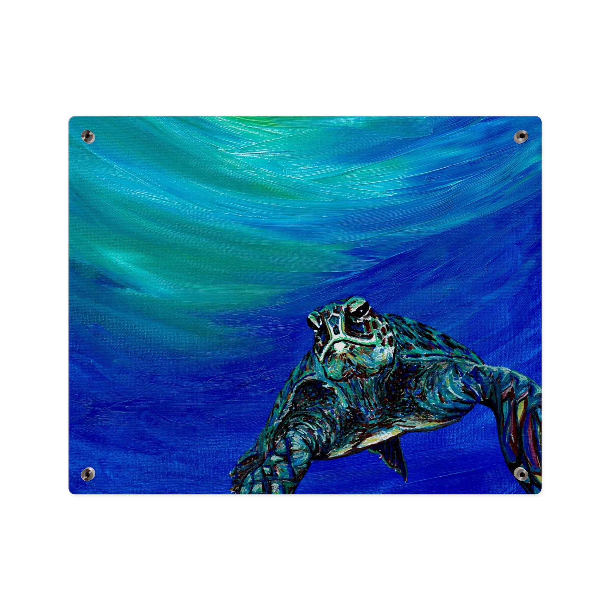 Ocean-Inspired Acrylic Wall Art Panels - Turtle Design