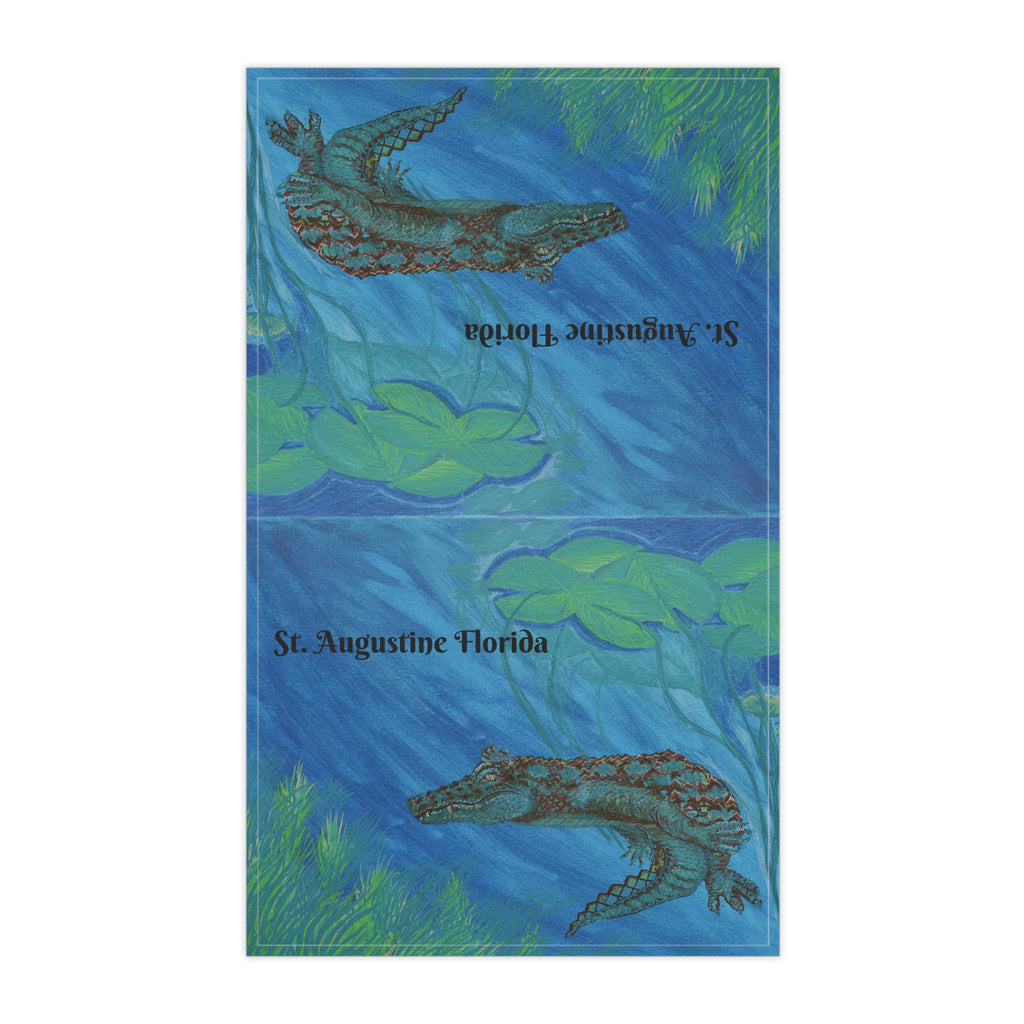St. Augustine Florida Alligator Tea Towel – Coastal Kitchen Towel