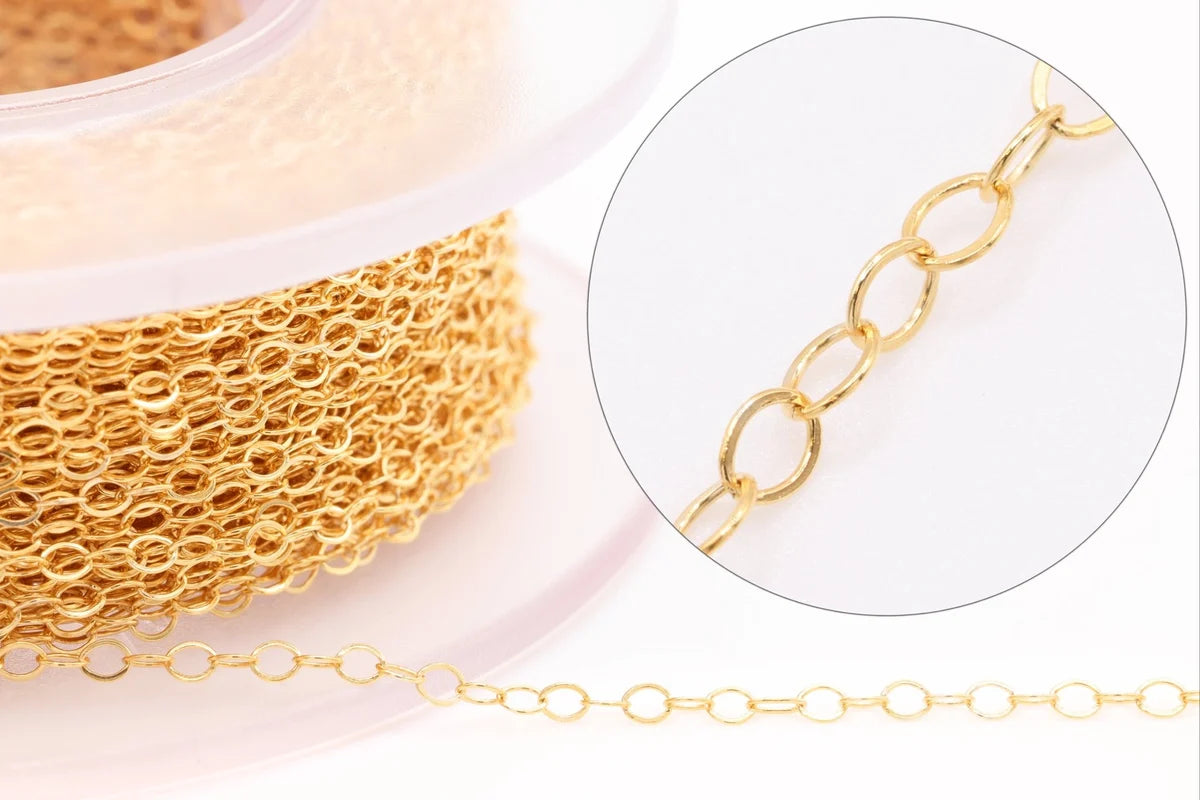 1.2mm Round Cable Chain, 14/20 Gold-Filled or 925 Sterling Silver
