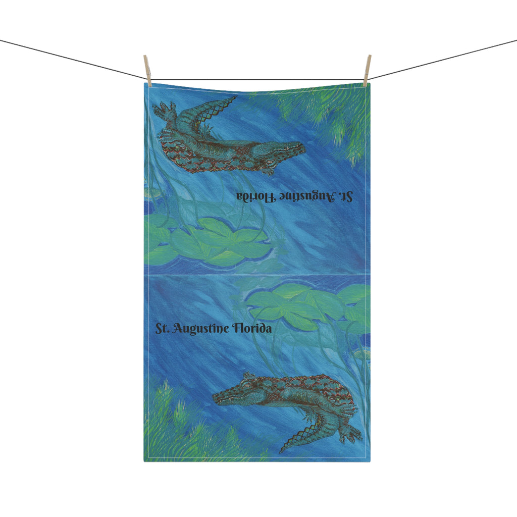 St. Augustine Florida Alligator Tea Towel – Coastal Kitchen Towel