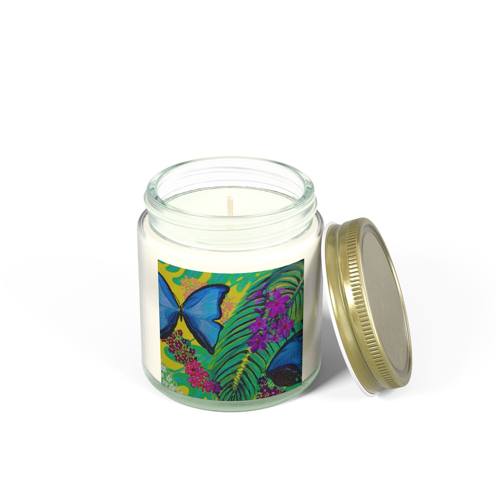 Tropical Butterfly Scented Candle - Coconut Apricot Wax (4oz & 9oz)