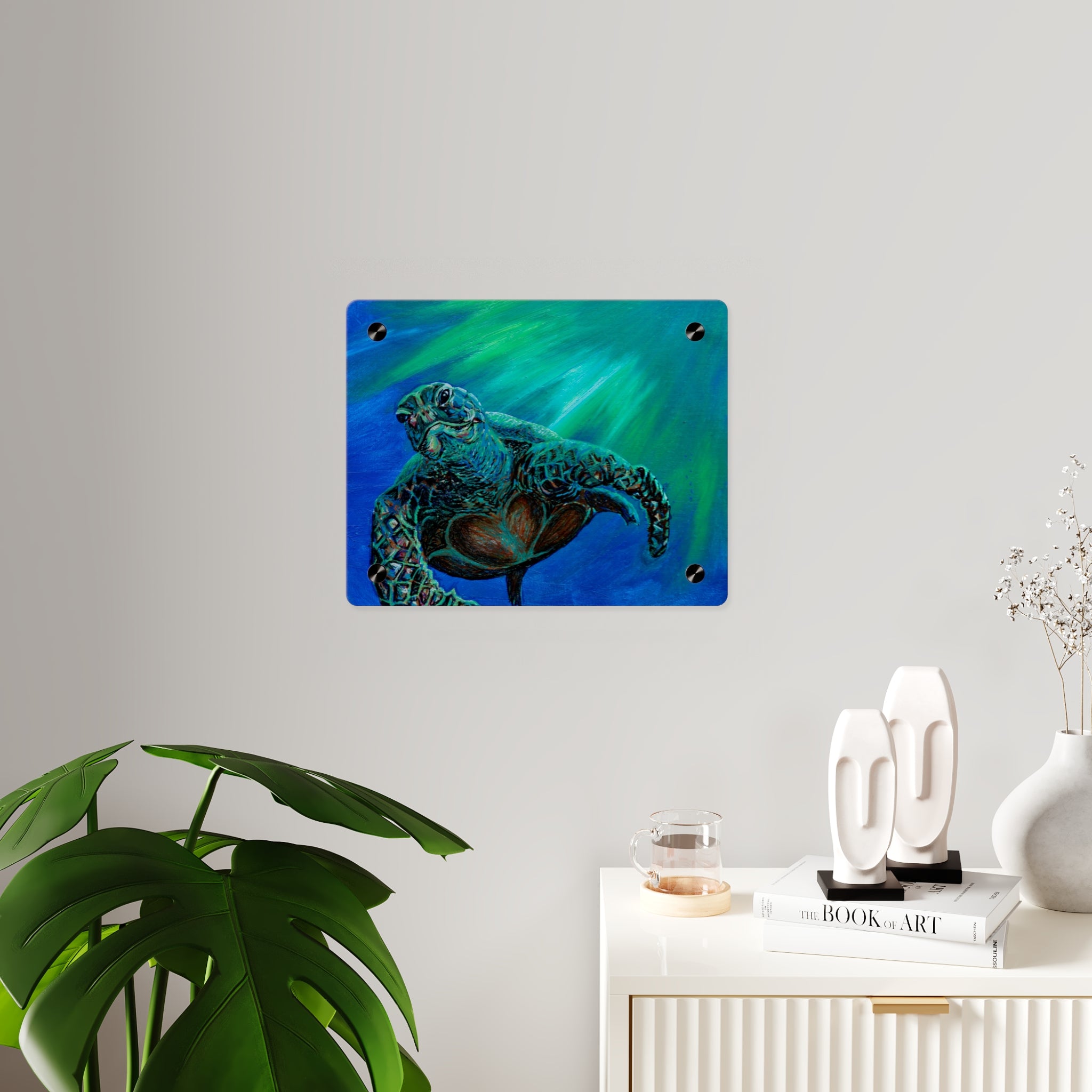 Turtle 3 Aquatic Turtle Acrylic Wall Art Panels - Ocean-Inspired Decor
