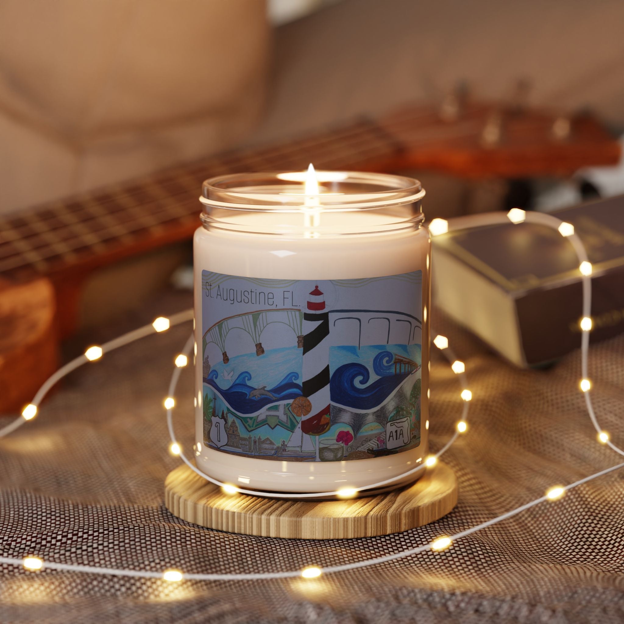 Saint Augustine Lighthouse Soy Candle — 9oz Scented Art Candle