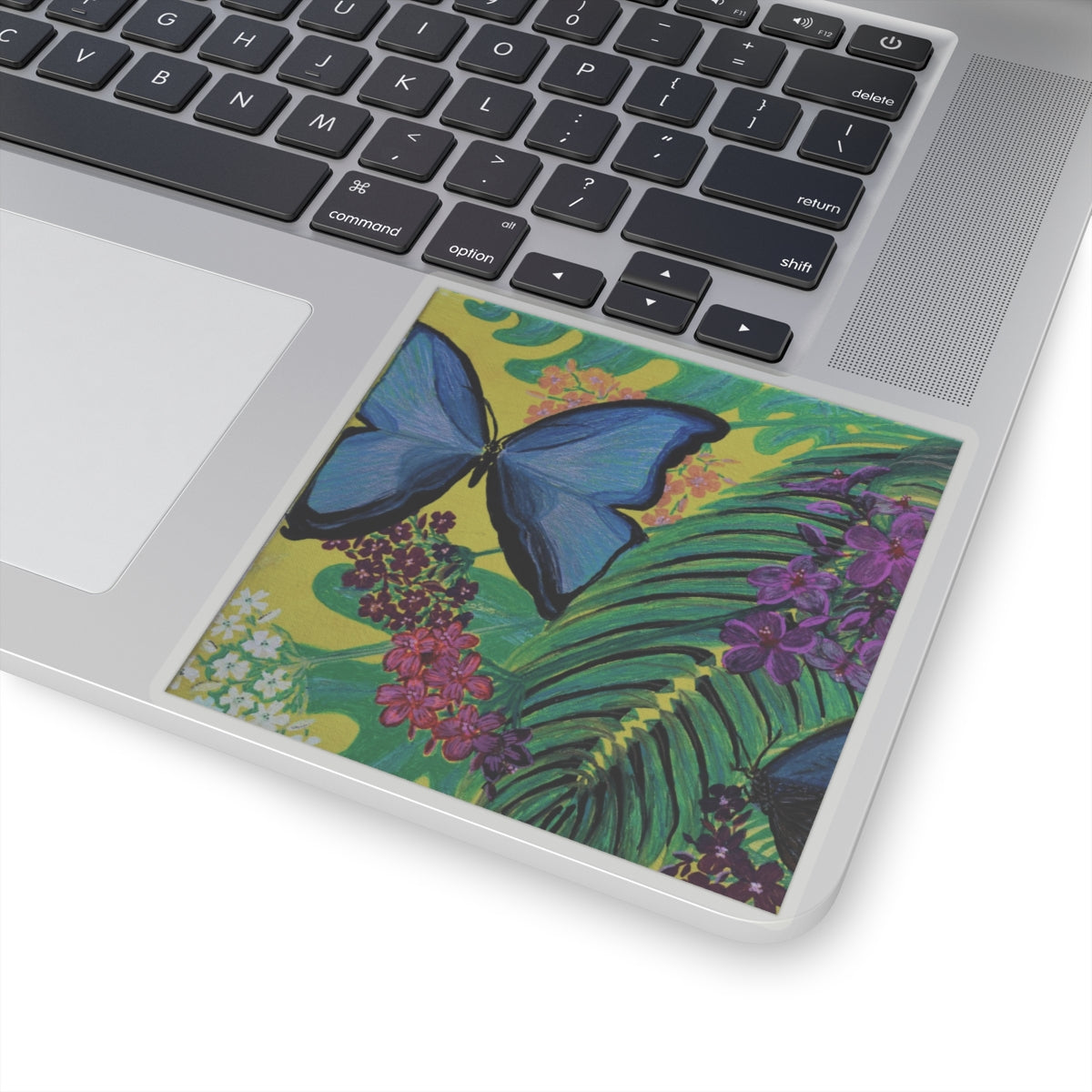 Tropical Butterfly and Fauna Sticker