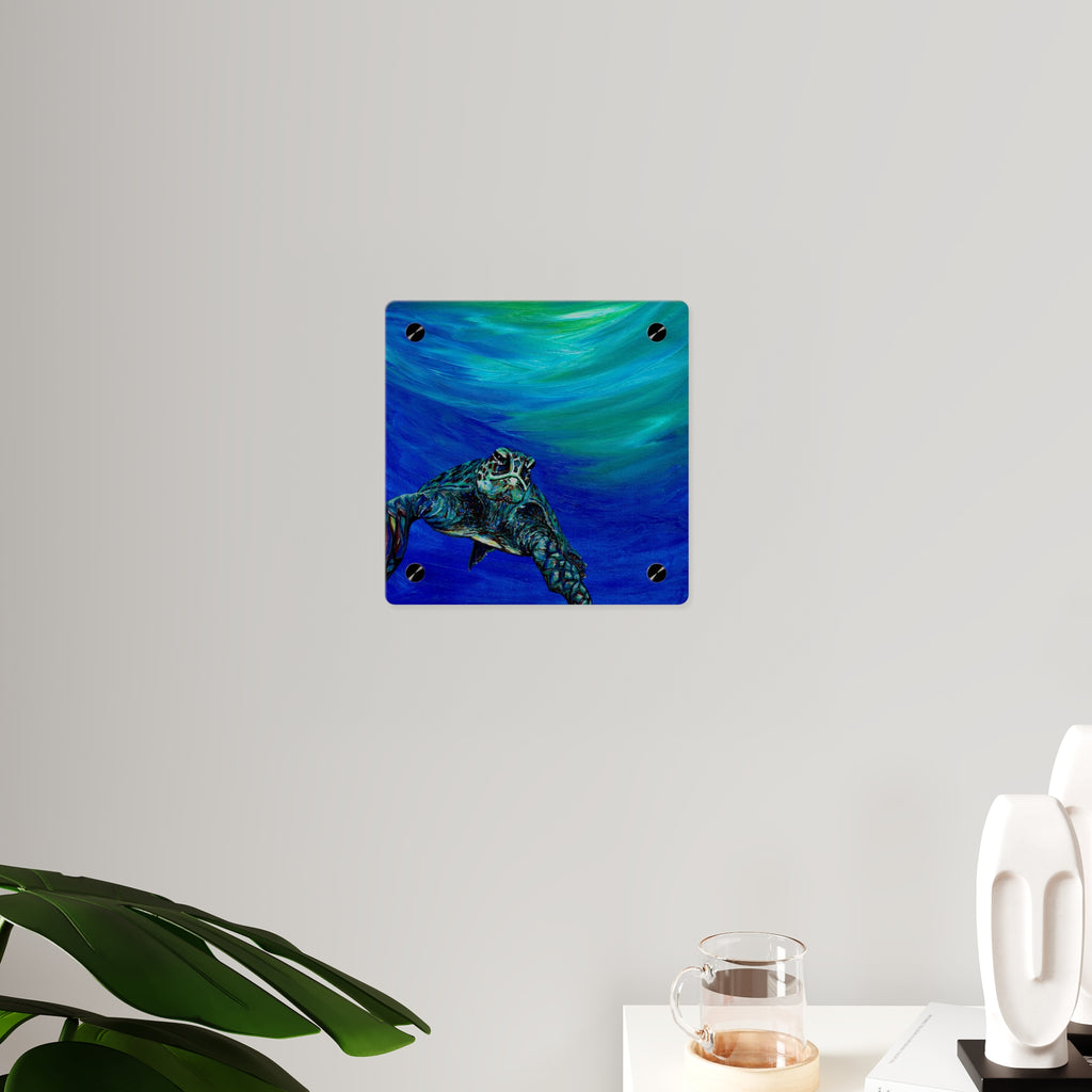 Ocean-Inspired Acrylic Wall Art Panels - Turtle Design