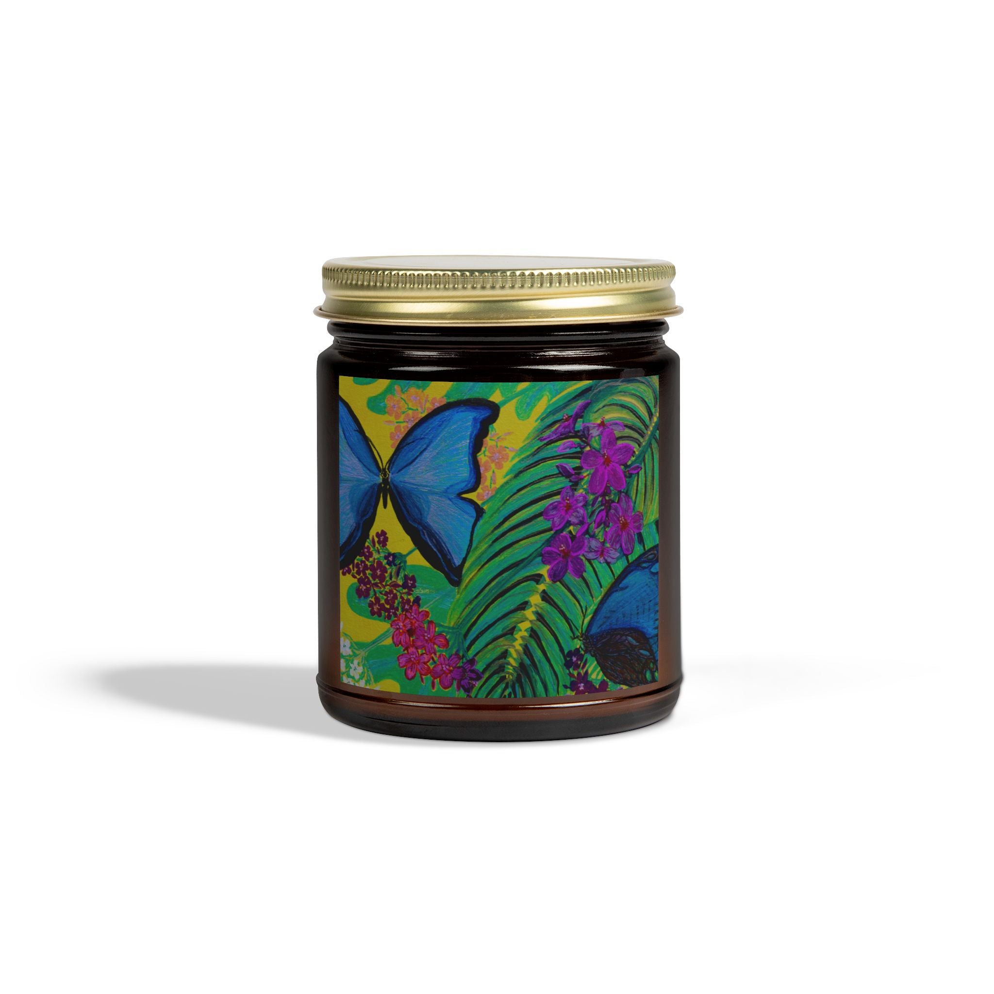 Tropical Butterfly Scented Candle - Coconut Apricot Wax (4oz & 9oz)