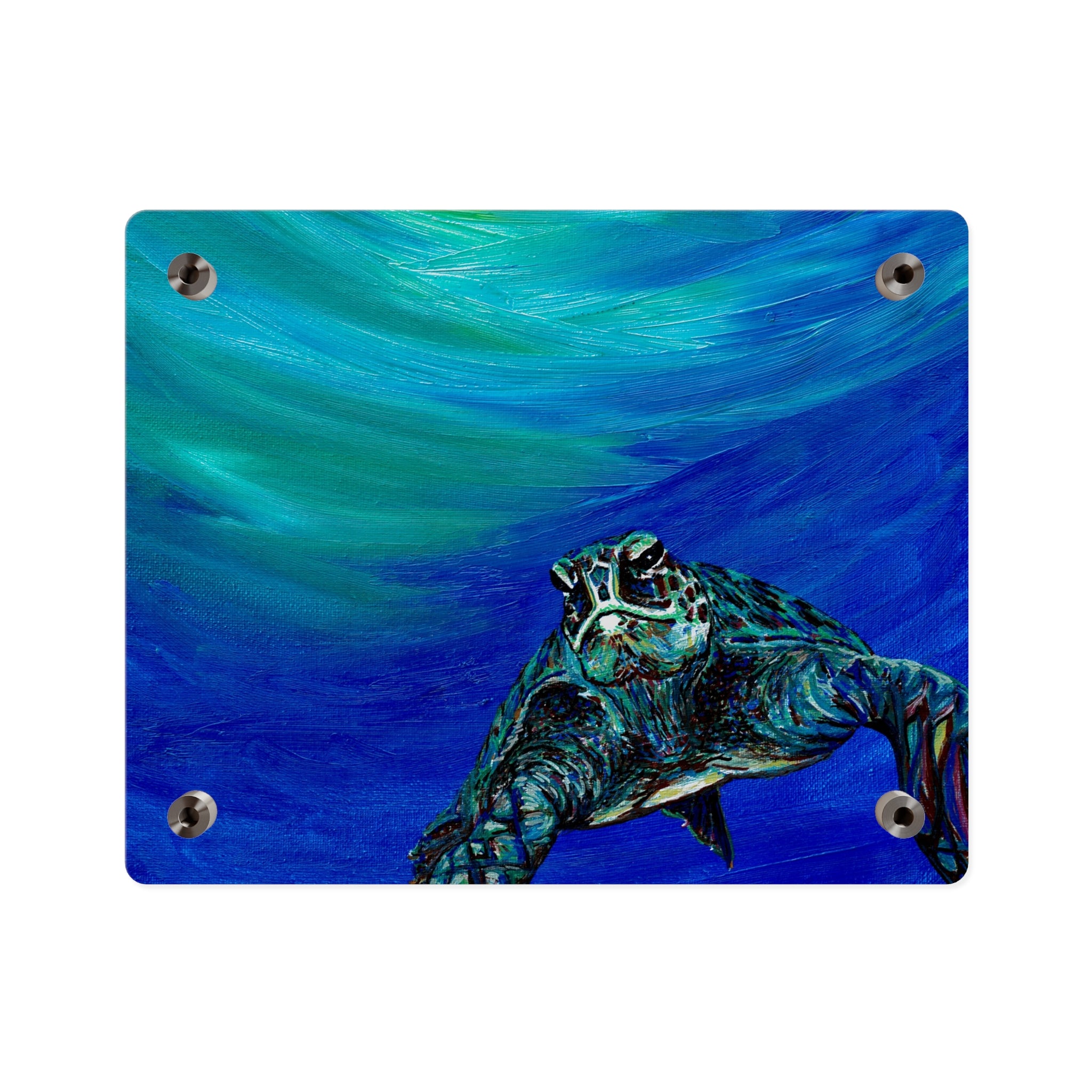 Ocean-Inspired Acrylic Wall Art Panels - Turtle Design