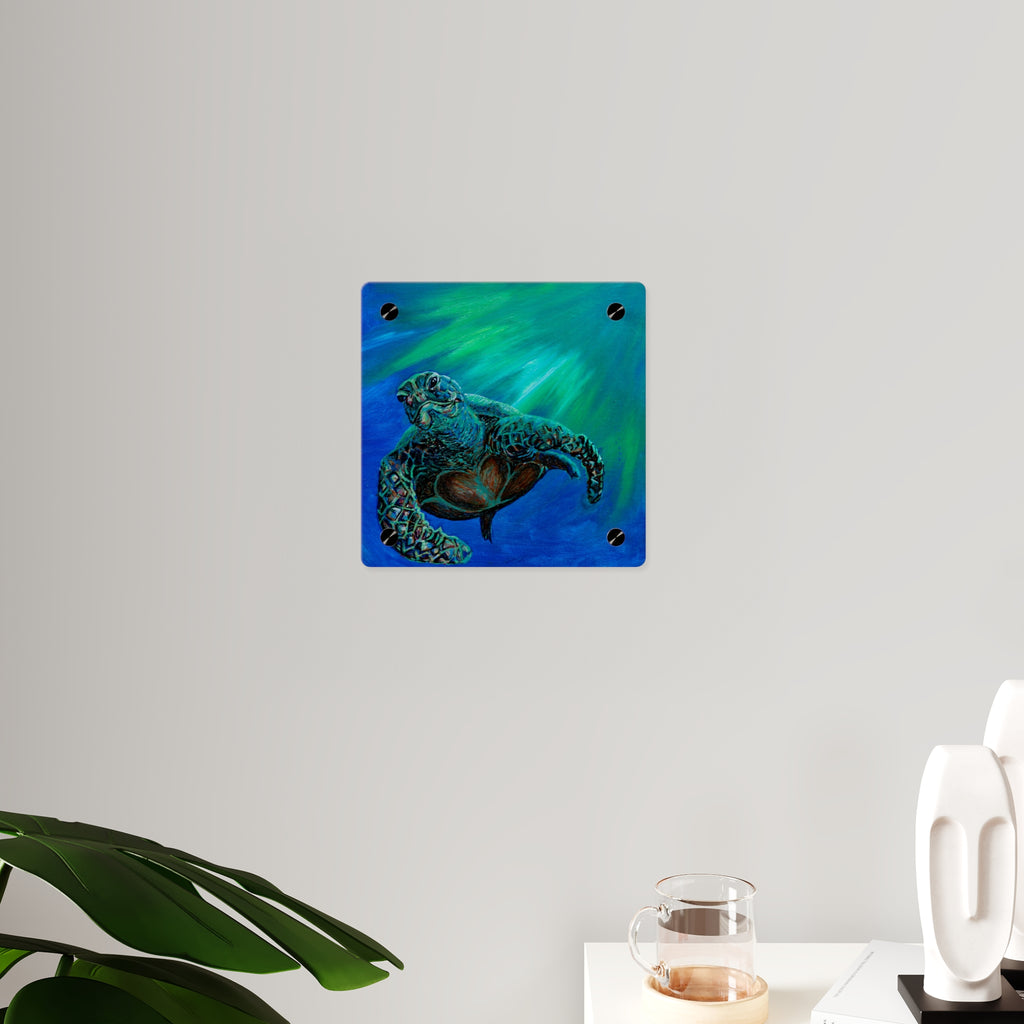 Turtle 3 Aquatic Turtle Acrylic Wall Art Panels - Ocean-Inspired Decor