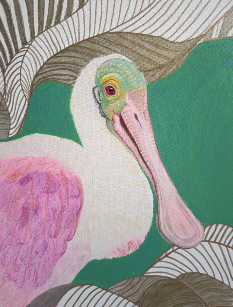 Spoonbill Pink Portrait Archival Giclee Print