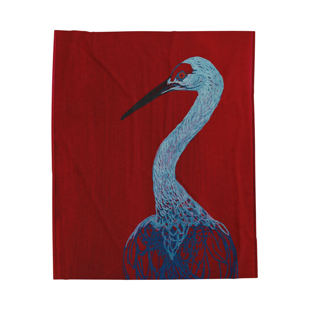 Crane Velveteen Plush Blanket