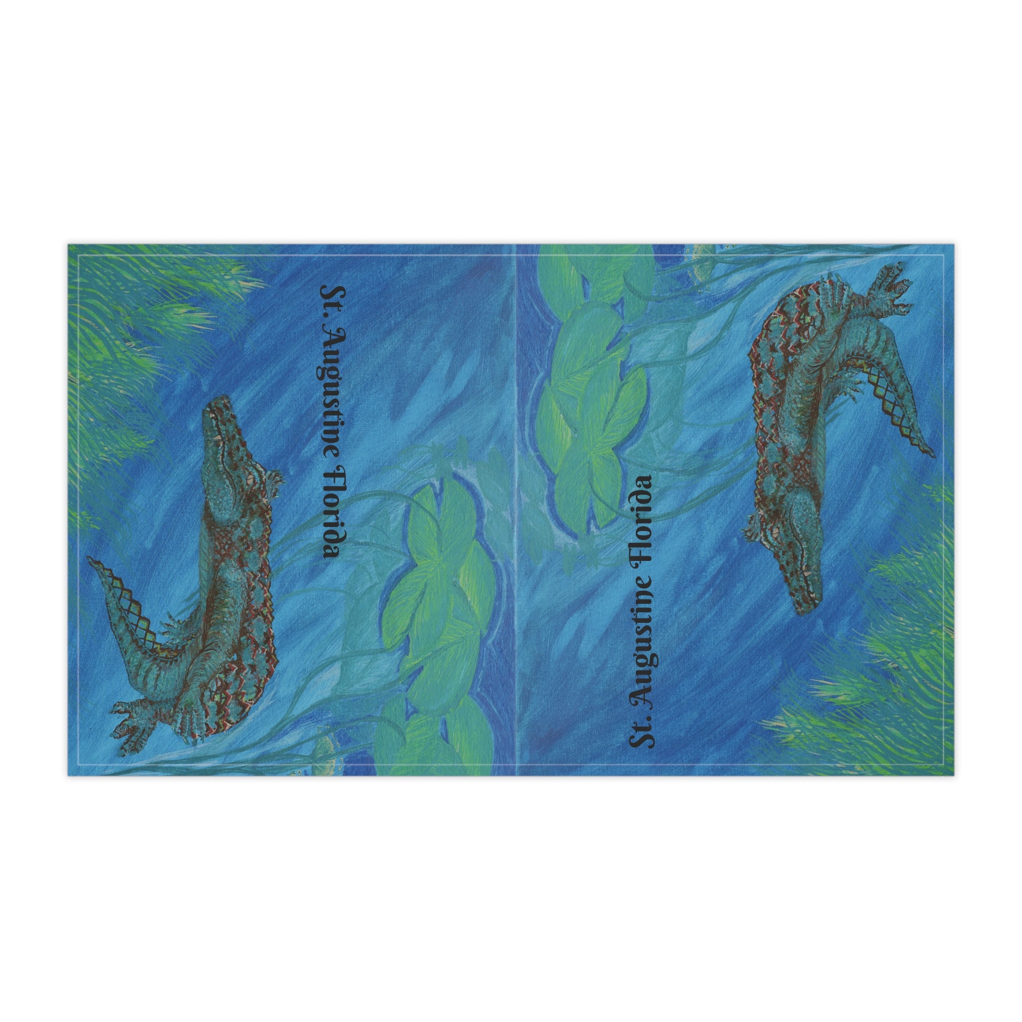 St. Augustine Florida Alligator Tea Towel – Coastal Kitchen Towel