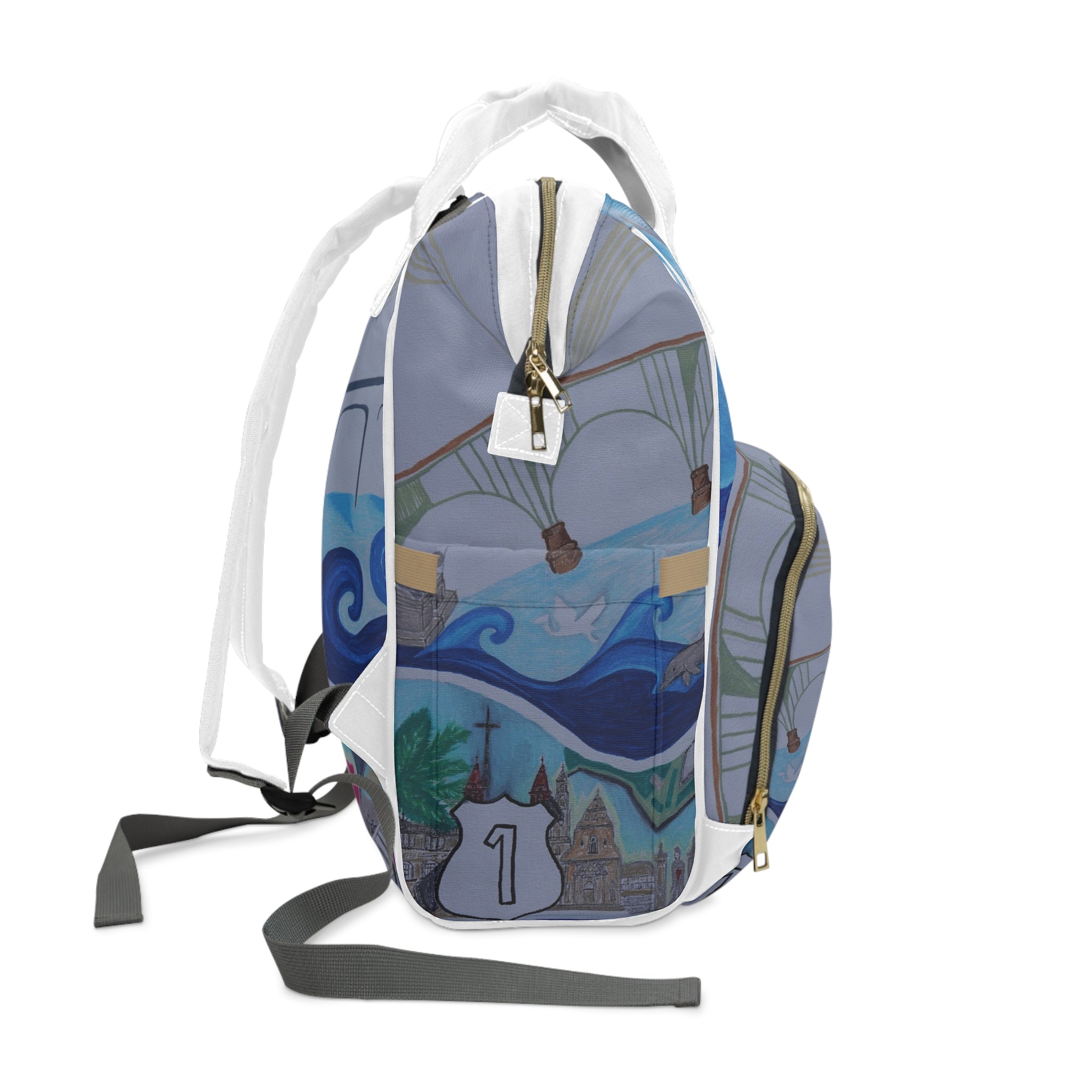 Beach Vibes Multifunctional Diaper Backpack