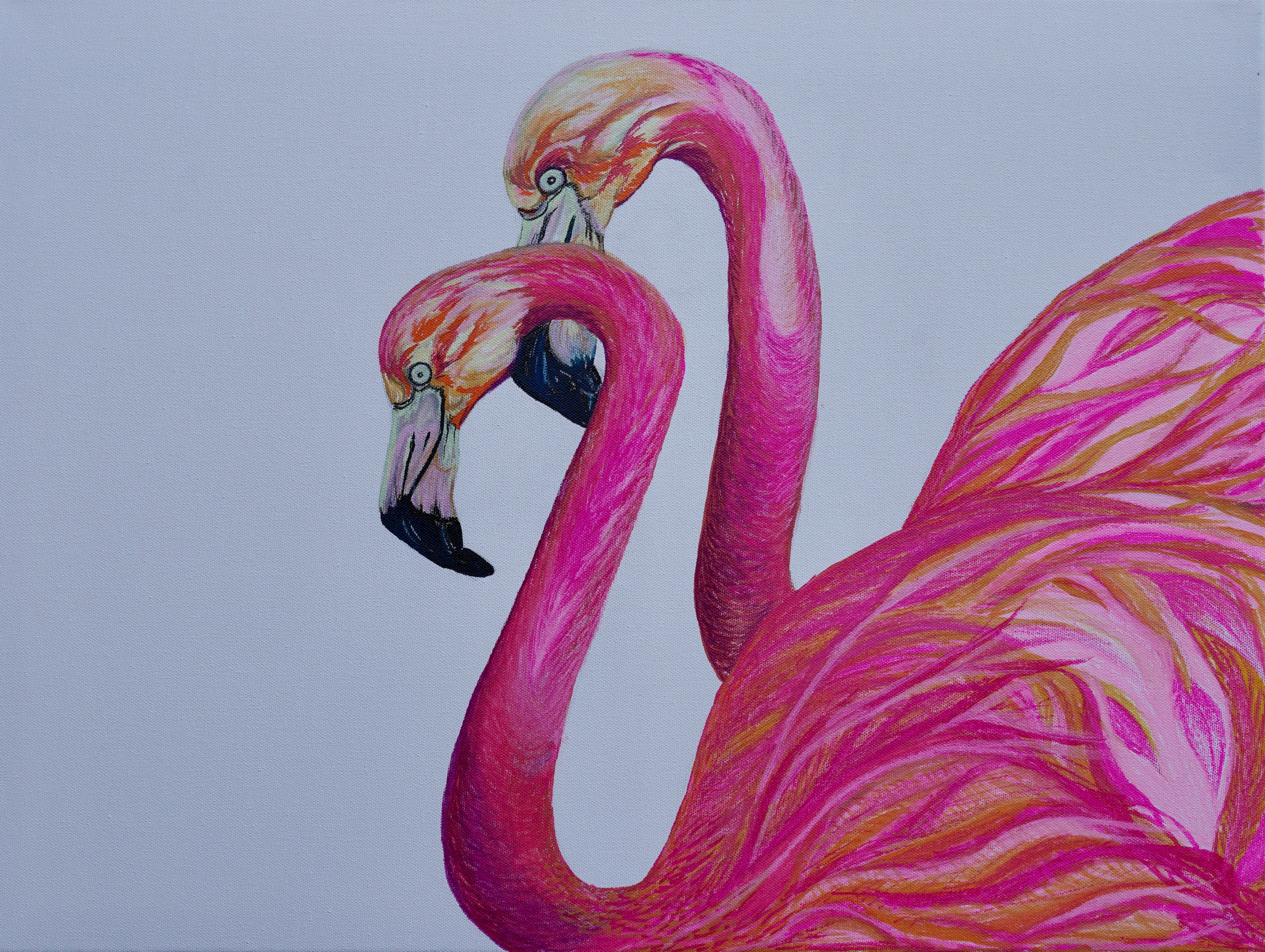 Flamingo Couple Archival Giclee Print