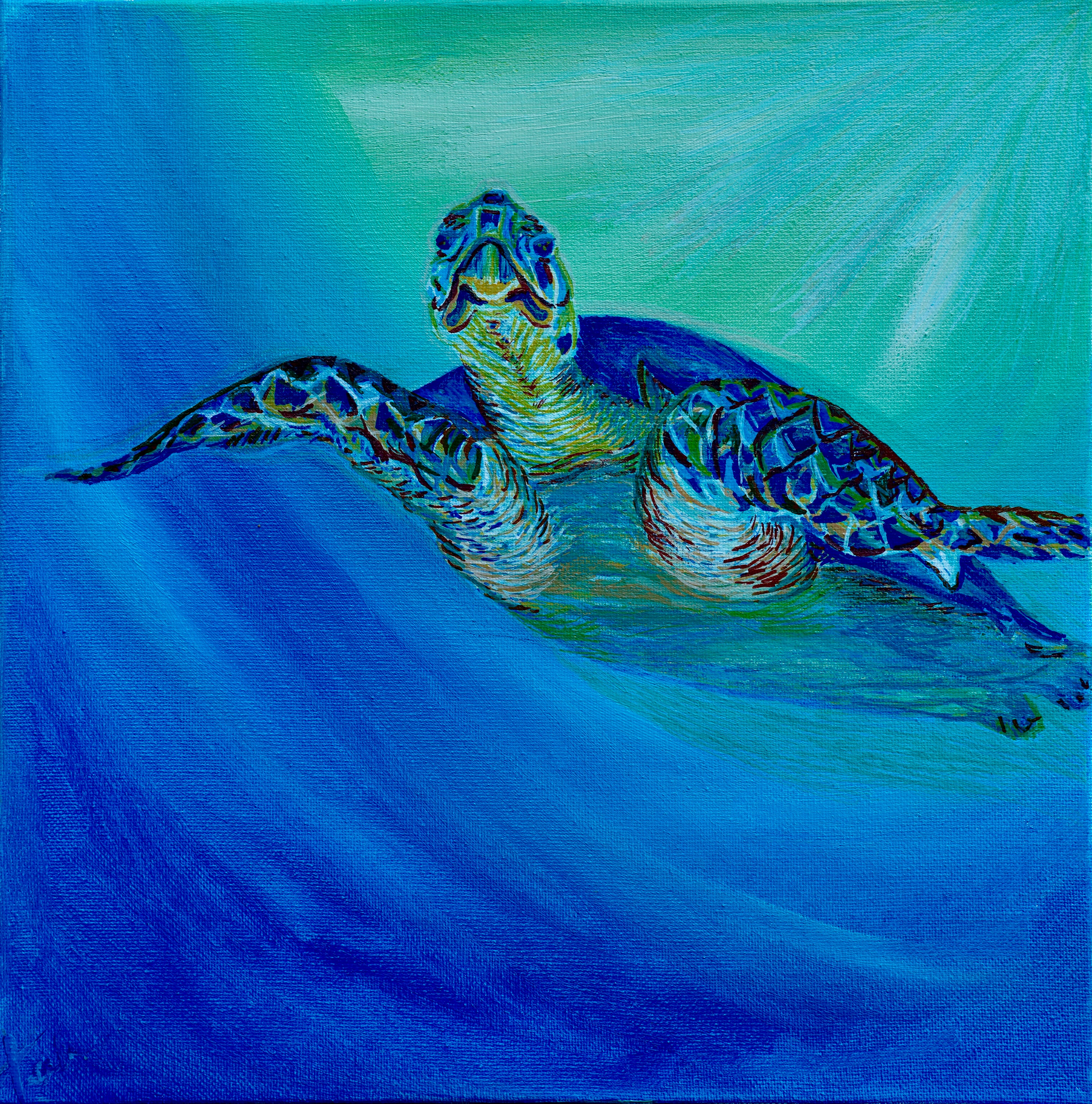 Turtle 1 Original Oil Painting