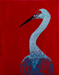 Lucky Crane Original Oil Painting