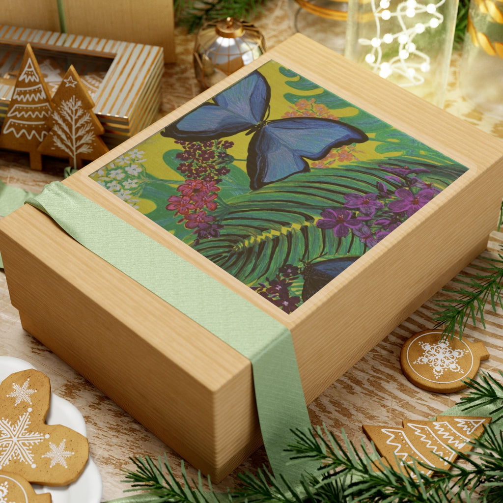 Tropical Butterfly and Fauna Sticker