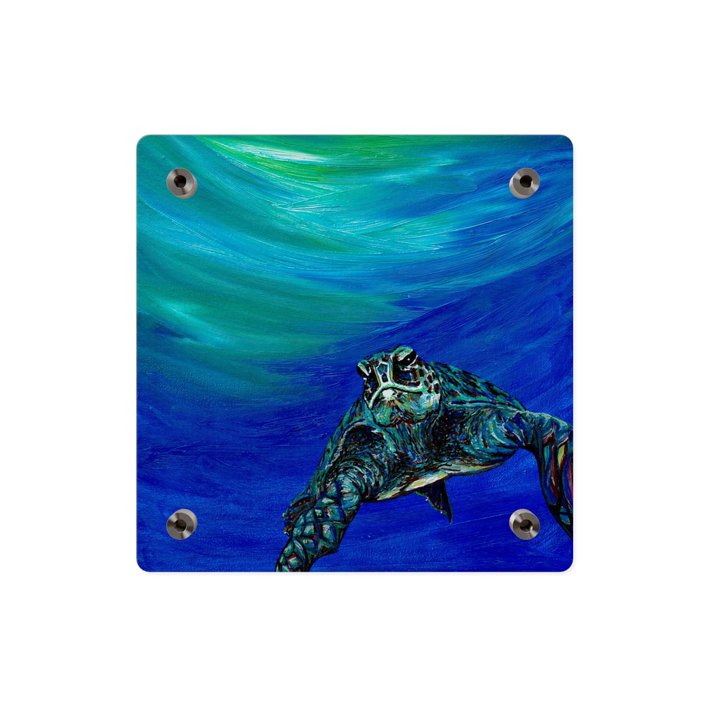 Ocean-Inspired Acrylic Wall Art Panels - Turtle Design