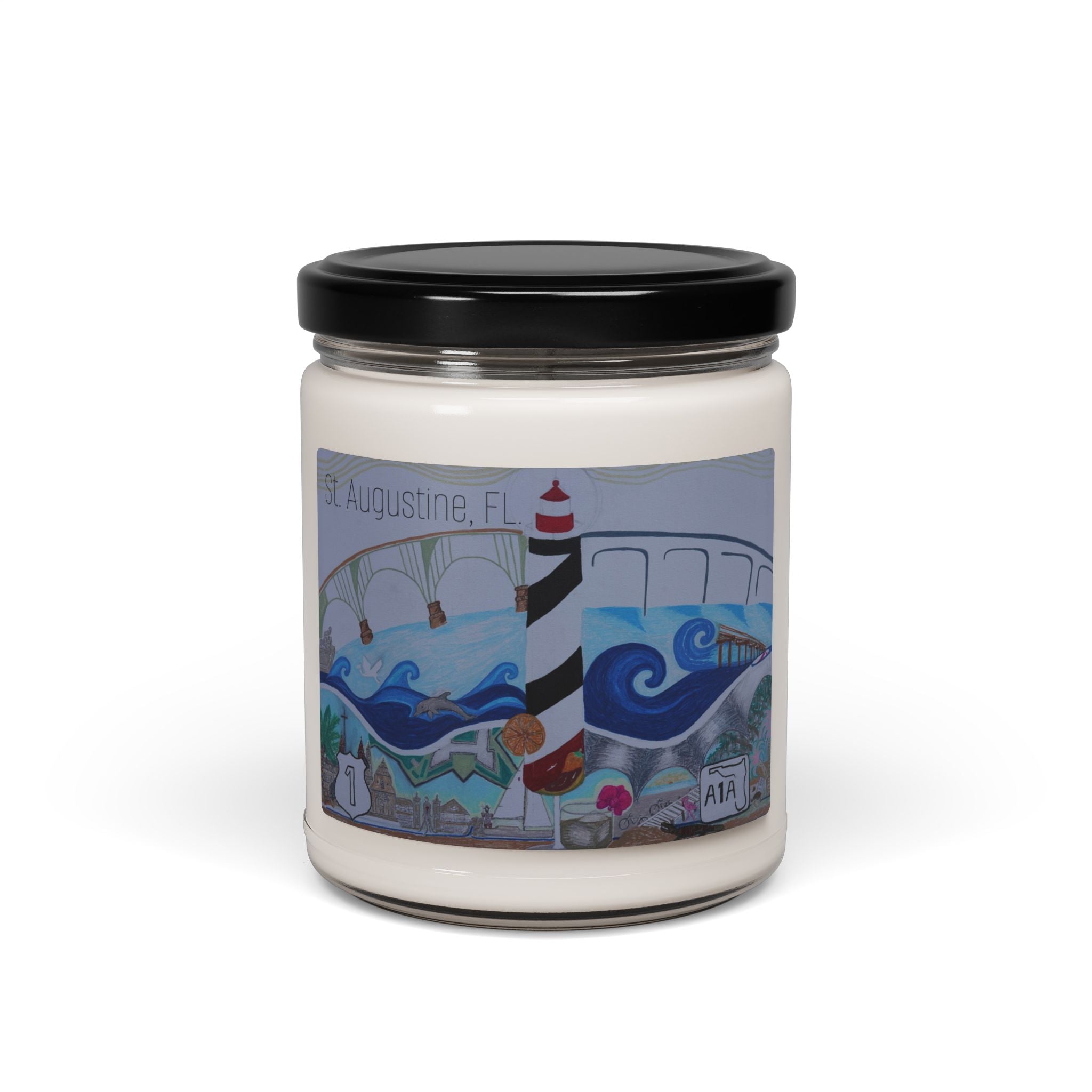 Saint Augustine Lighthouse Soy Candle — 9oz Scented Art Candle