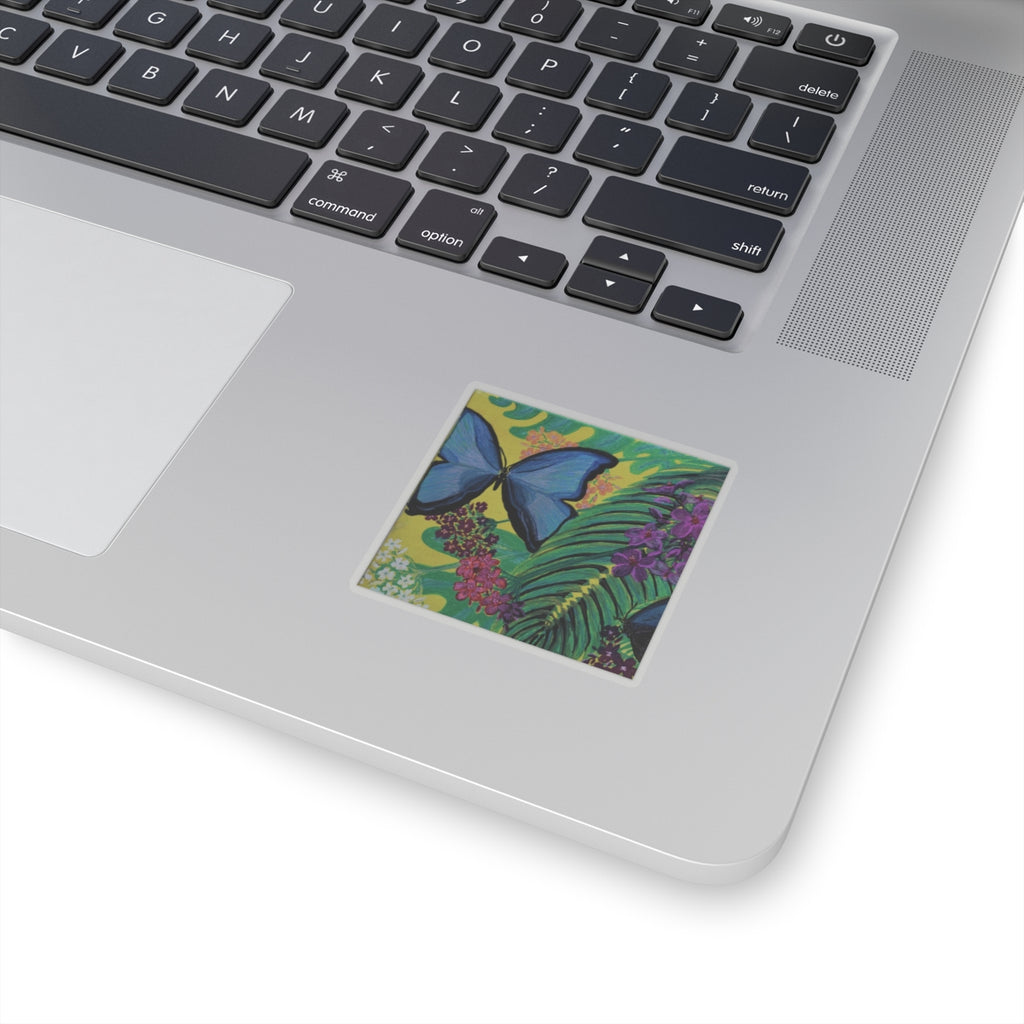 Tropical Butterfly and Fauna Sticker