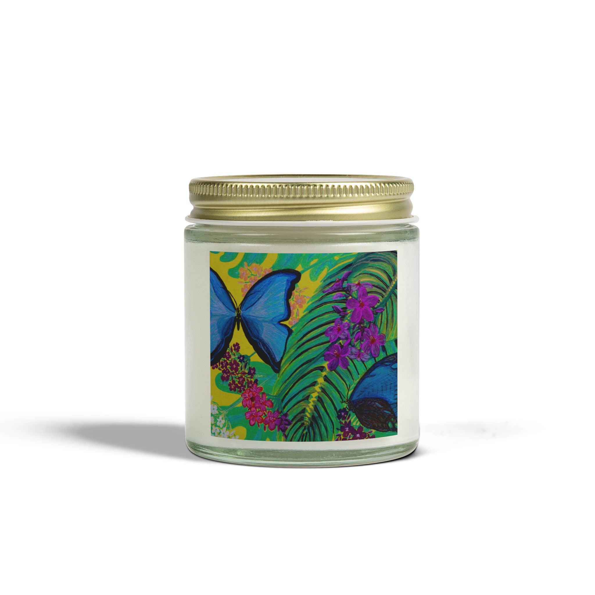 Tropical Butterfly Scented Candle - Coconut Apricot Wax (4oz & 9oz)