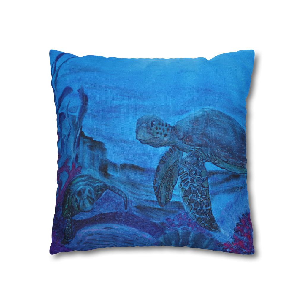 Spun Polyester Square Pillowcase