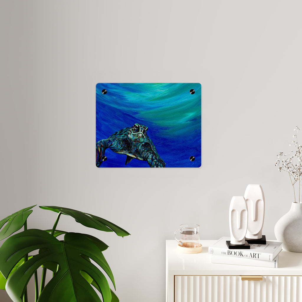 Ocean-Inspired Acrylic Wall Art Panels - Turtle Design