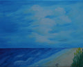 Beach with Birds Original Oil Painting
