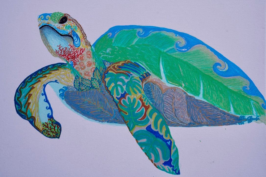 Turtle with Turtle Archival Giclee Print