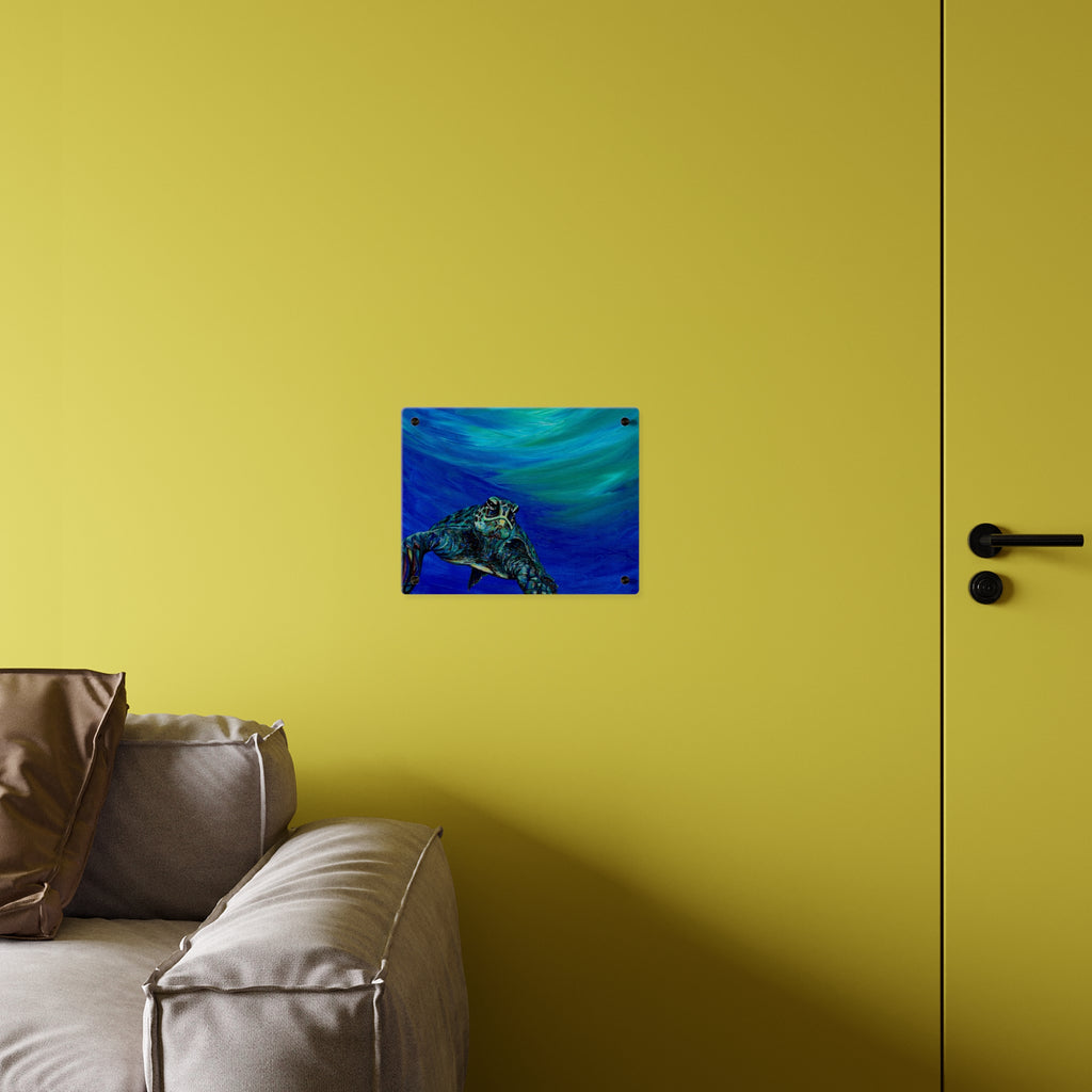 Ocean-Inspired Acrylic Wall Art Panels - Turtle Design