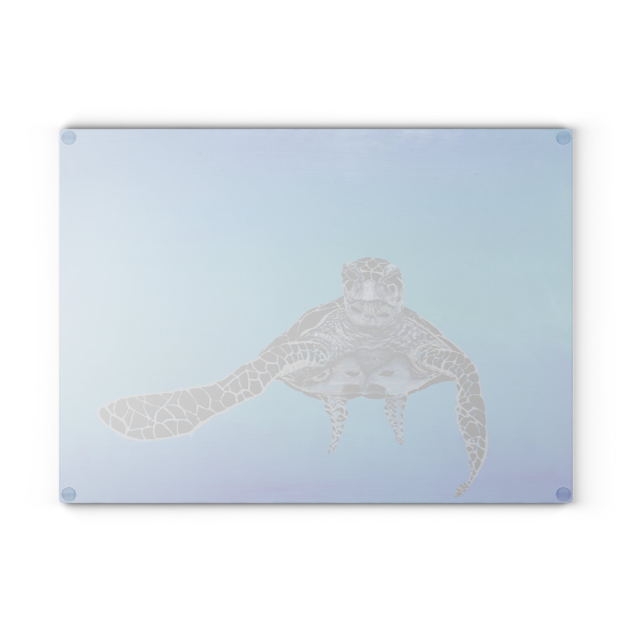 Sea Turtle Glass Cutting Board - Ocean Inspired Kitchen Decor