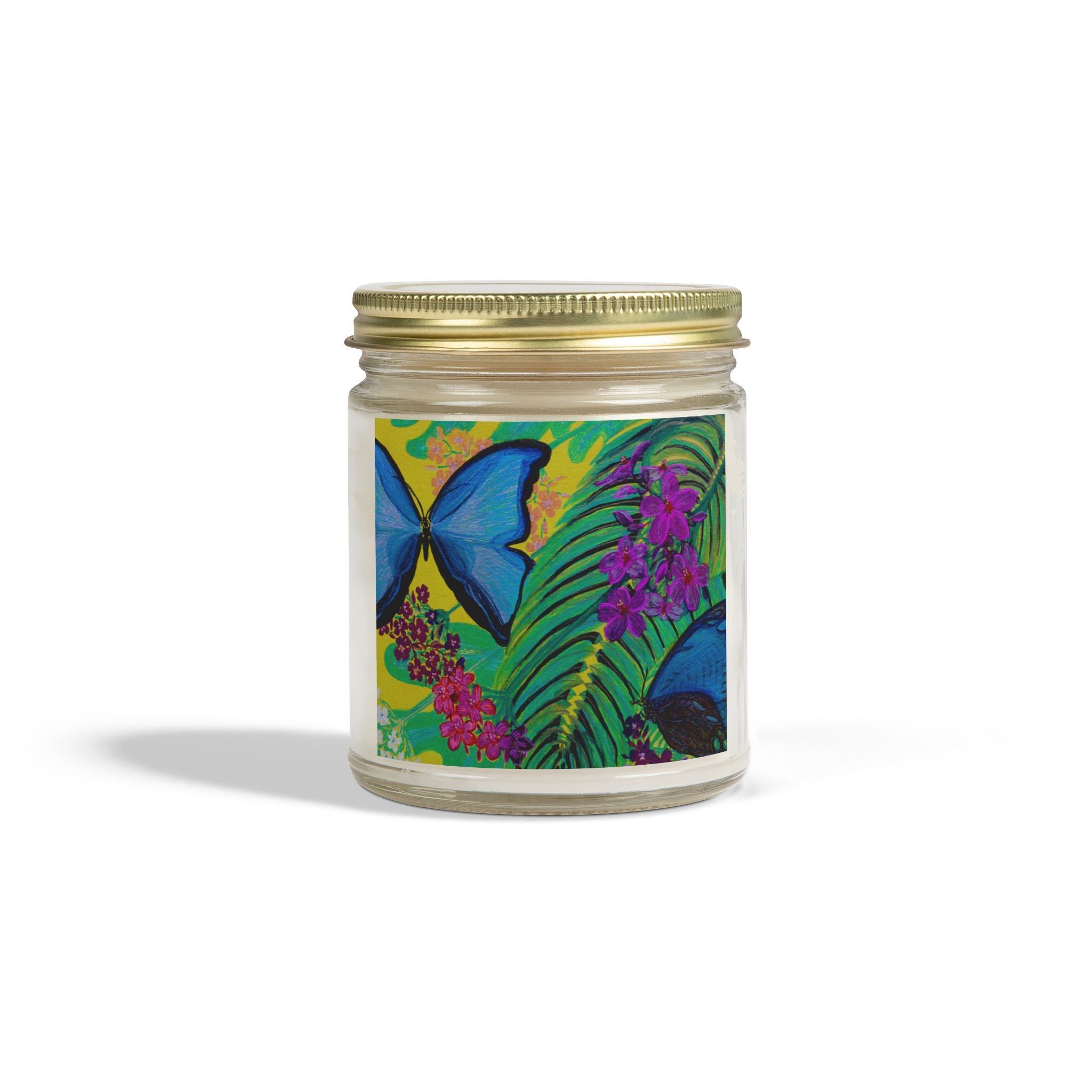 Tropical Butterfly Scented Candle - Coconut Apricot Wax (4oz & 9oz)
