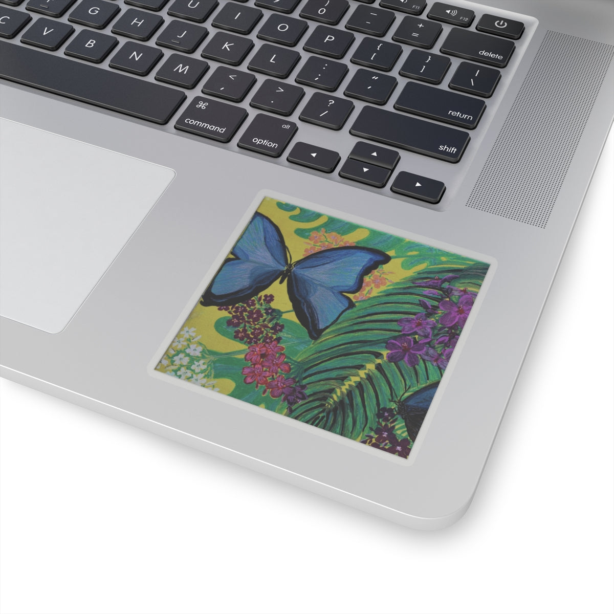 Tropical Butterfly and Fauna Sticker
