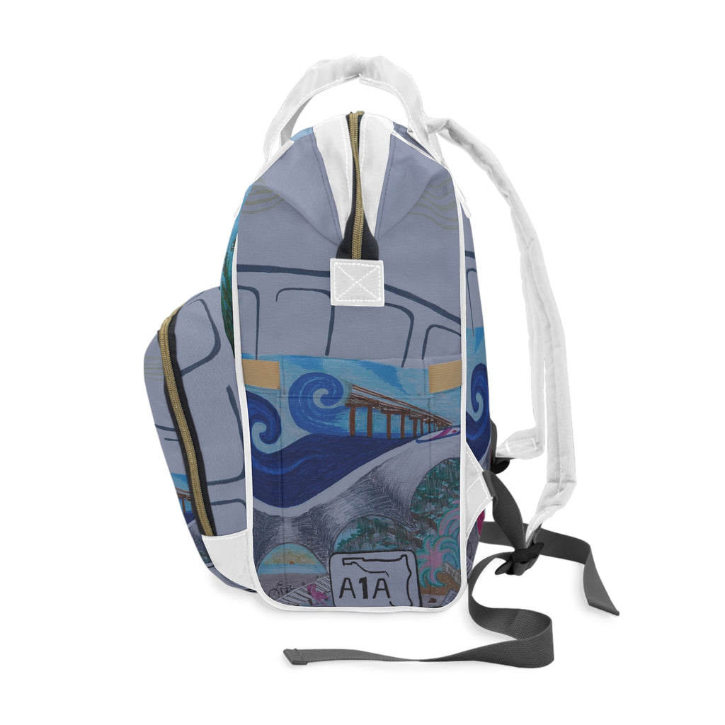 Beach Vibes Multifunctional Diaper Backpack