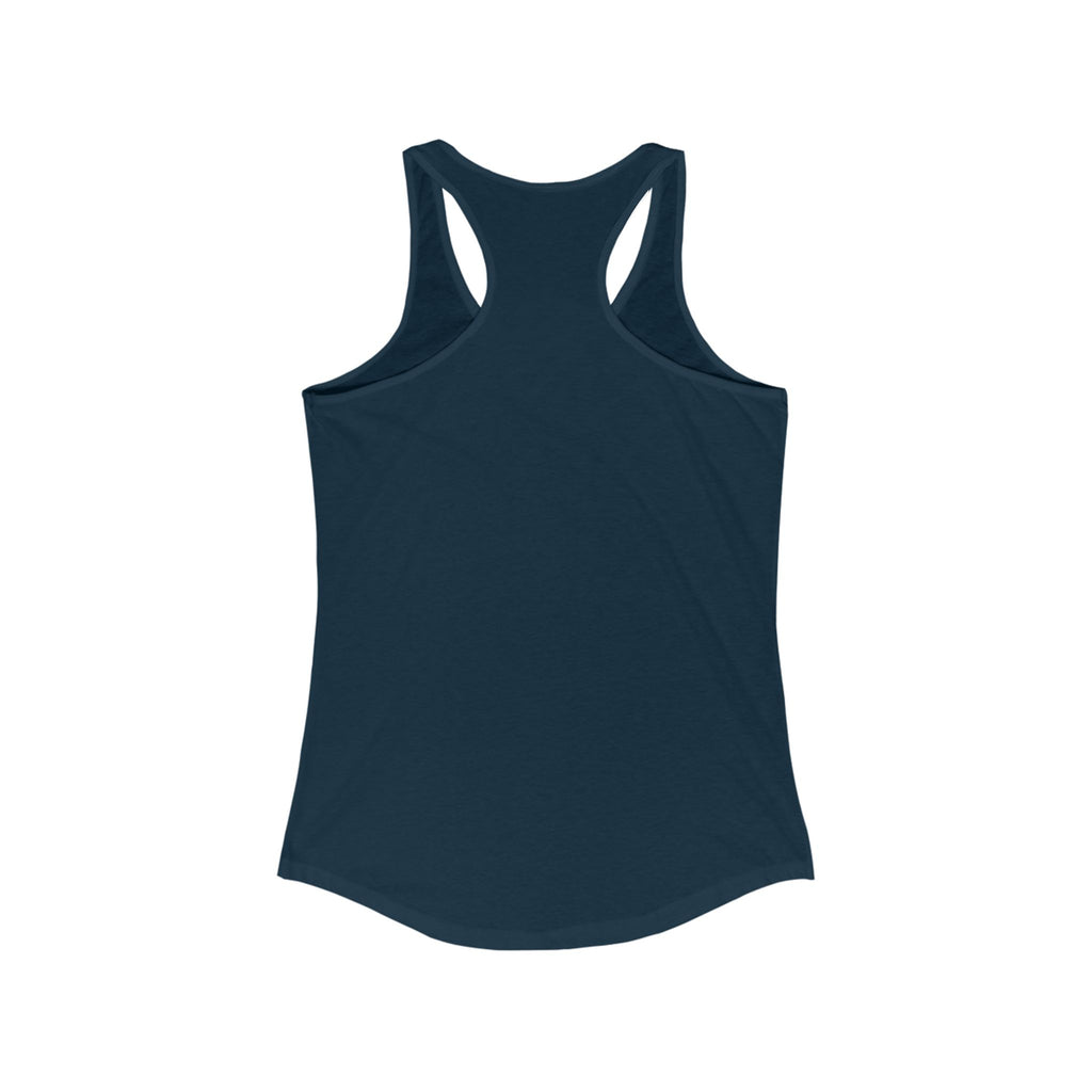 Racerback Tank - Black and White Turtle with Blue Ocean Background