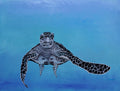 Black and White Turtle Original Oil Painting