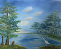 Happy Everglades Landscape Original Oil Painting