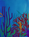 Coral with Seashorse Archival Giclee Print
