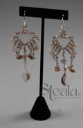 Pink Triangle Shell Special Occasion Earrings