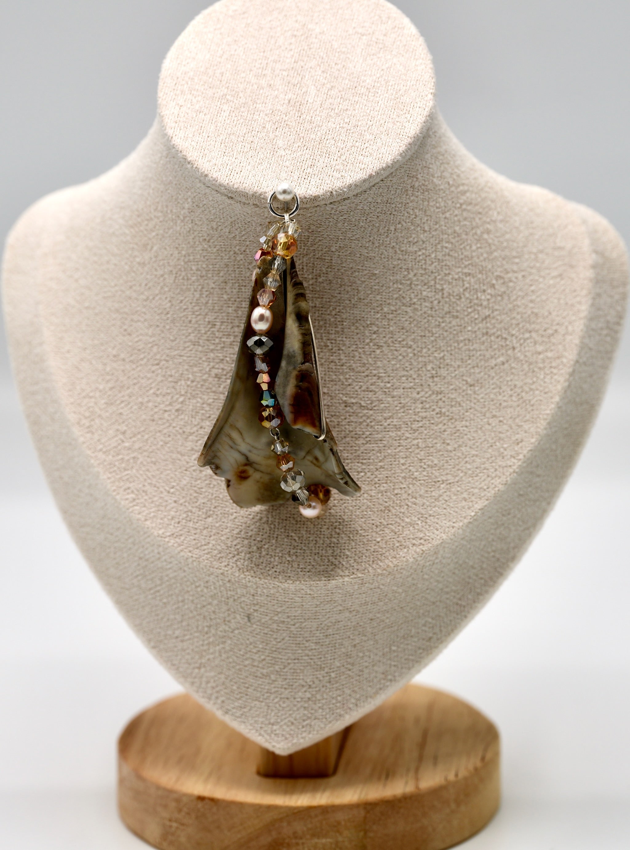 Unique Brown Twisted Silver Pendant Pendant (pendant only)