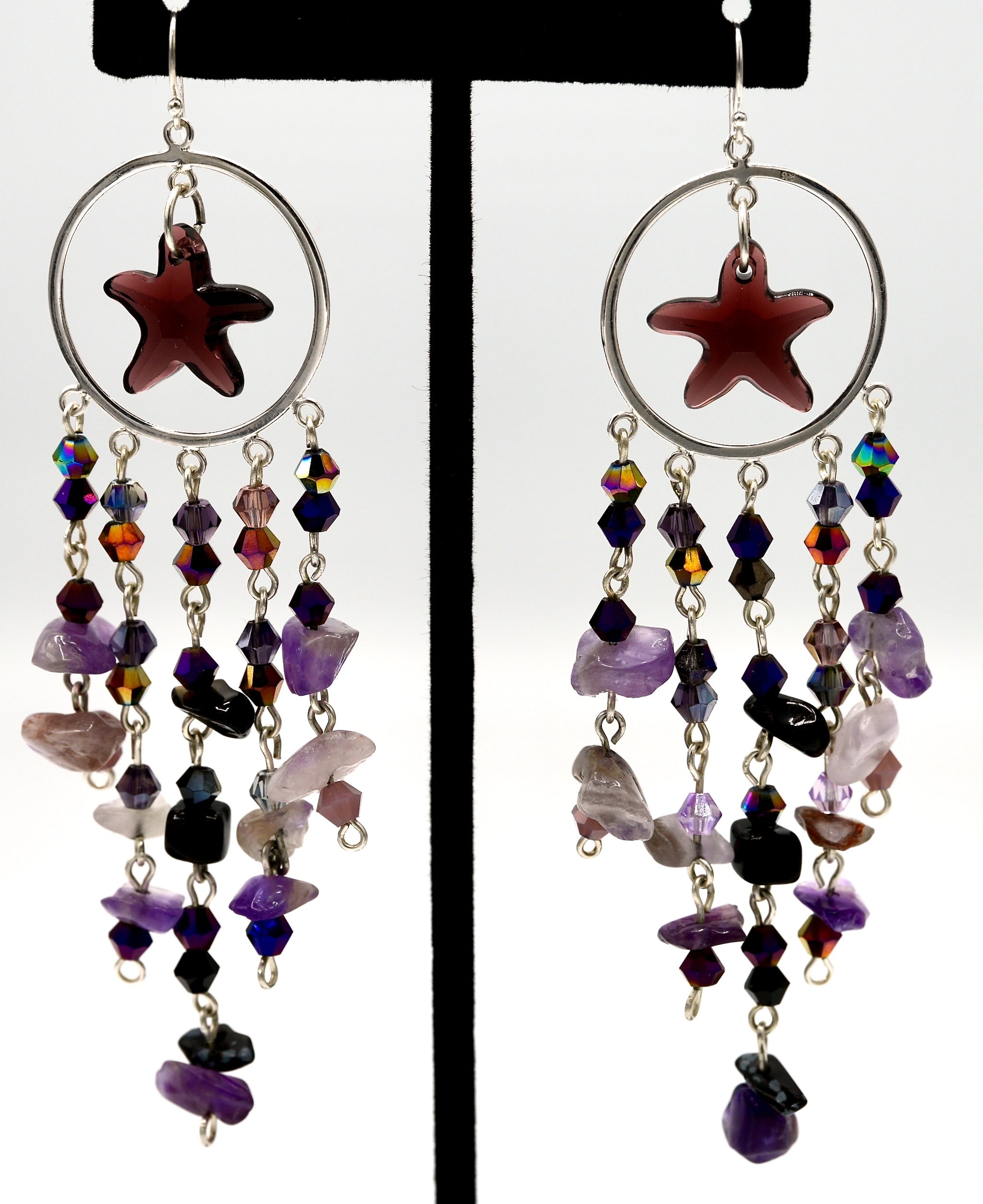 Purple Starfish Special Occasion Earrings (earrings only)