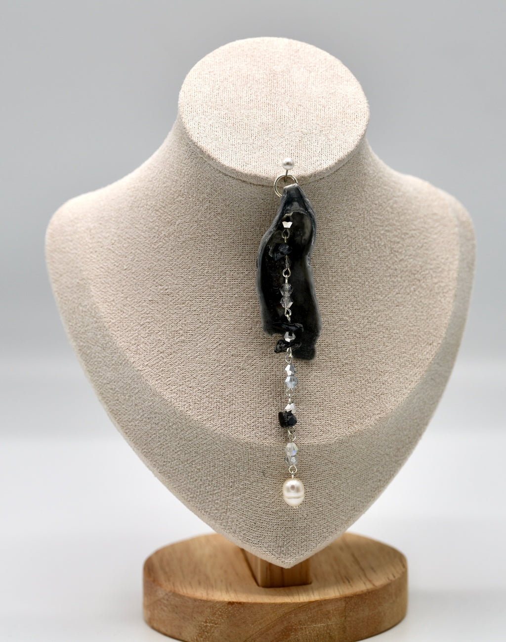 Black with White Pearl Shell Pendant (Pendant Only)