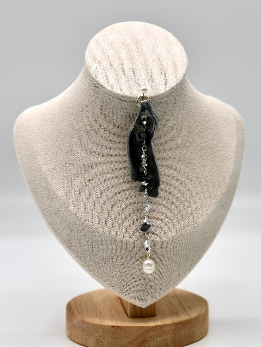 Black with White Pearl Shell Pendant (Pendant Only)