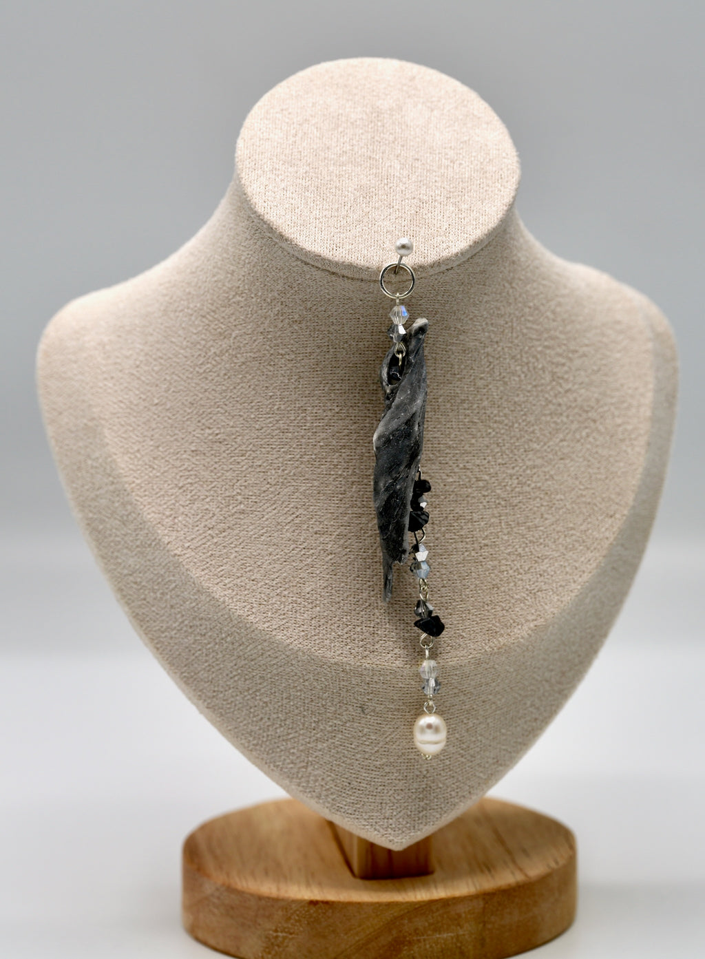 Black with White Pearl Shell Pendant (Pendant Only)