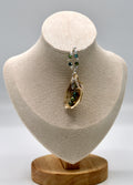 Green Pearl Shell and Crystal Pendant (Pendant Only)