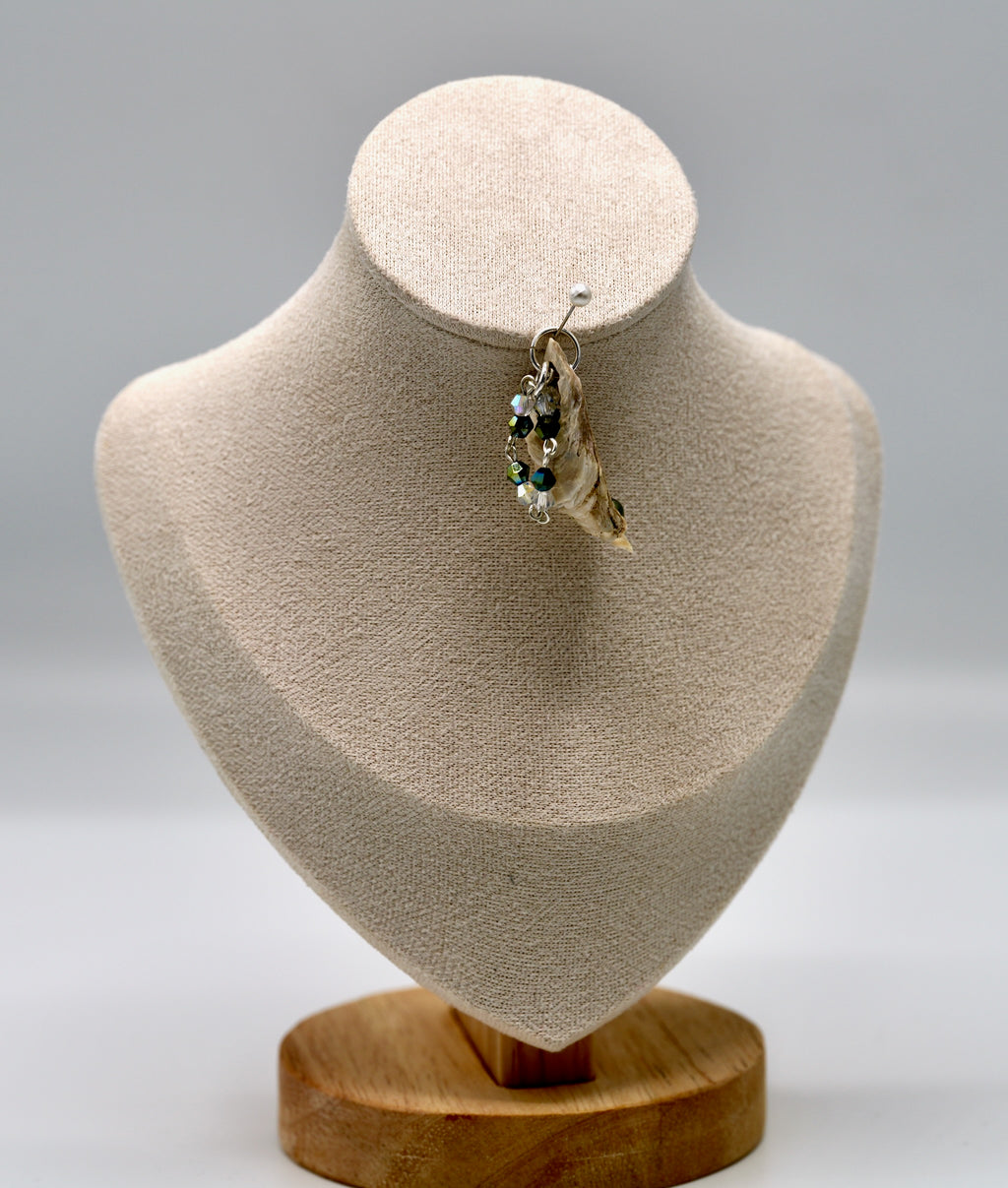 Green Pearl Shell and Crystal Pendant (Pendant Only)