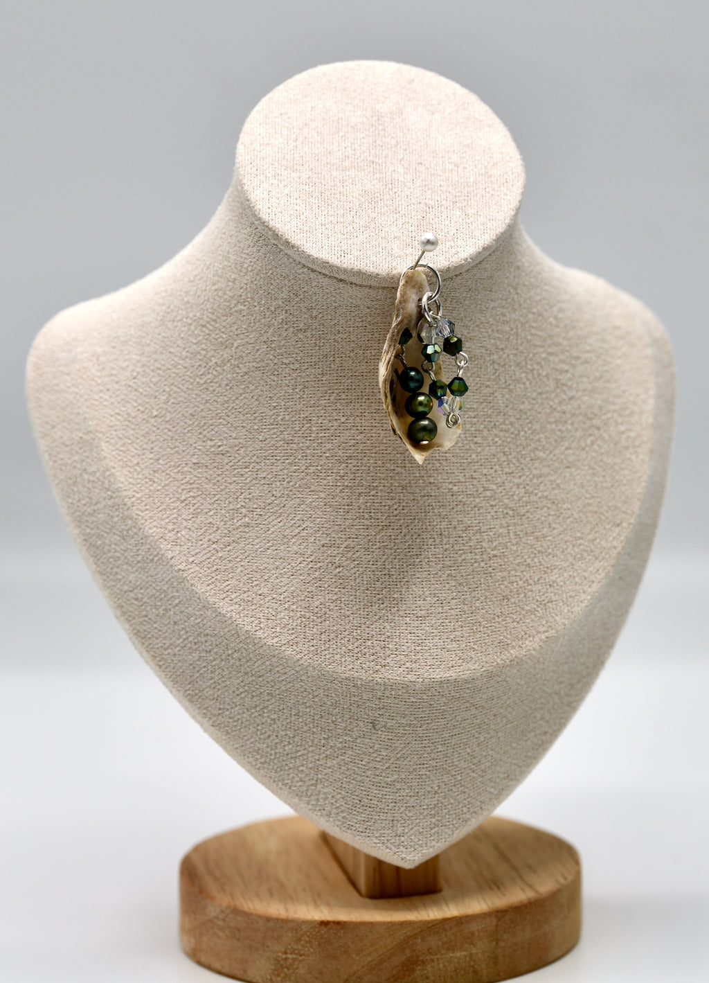 Green Pearl Shell and Crystal Pendant (Pendant Only)